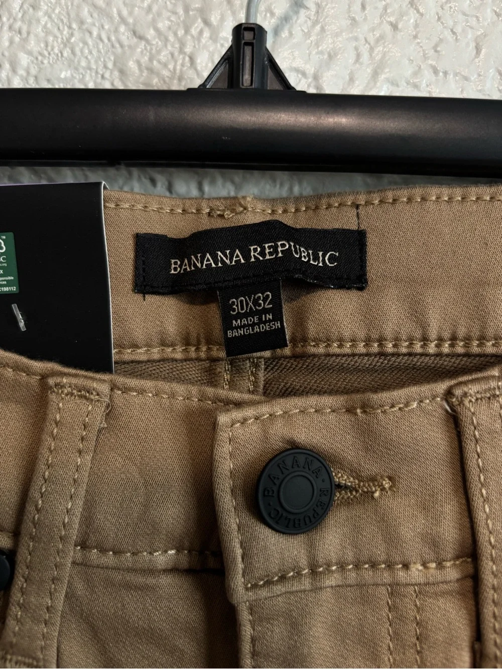 Banana Republic Men's 5 Pocket Pant 30x32 Slim Fit Stretch Tan Beige NWT